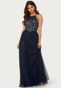 AngelEye High Neck Sequin Maxi Dress Navy XL (UK16)