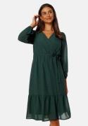 Happy Holly Linn midi Long Sleeve Dress Dark green / Dotted 48/50
