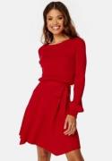 BUBBLEROOM Sandy knitted dress Red S