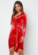 BUBBLEROOM Snapshot Drape Dress Red S