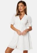 Bubbleroom Occasion Structured Button Front Dress White XL