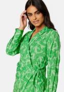 Object Collectors Item Rio L/S Wrap Dress Fern Green AOP:Anima 40