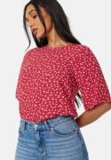 Happy Holly Tris butterfly sleeve  blouse Red / Patterned 36/38