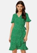 ONLY Olivia S/S Wrap Dress Verdant Green AOP:W. 38
