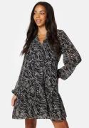 Object Collectors Item Mila Gia L/S Dress Black AOP:SANDSHELL 38