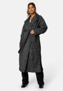 BUBBLEROOM Rue Oversized Wool Blend Coat Black / White 4XL