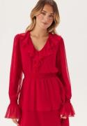 BUBBLEROOM Cheyenne Frill Dress Red 40