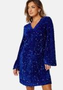 VILA Barina Glitter Dress Navy Blazer S