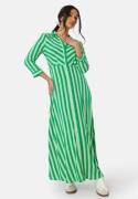 Y.A.S Savanna Long Shirt Dress Quiet Green Stripes M