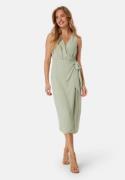 BUBBLEROOM Sleeveless Wrap Dress Dusty green XS