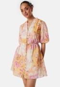 FOREVER NEW Loanna Mini Skater Dress Pink/Floral 40