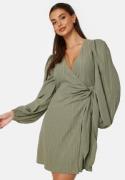 BUBBLEROOM Axelle Wrap Dress Khaki green XL