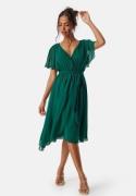 Goddiva Flutter Chiffon Midi Dress Green XS (UK8)