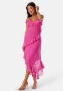 ONLY Onlasta life strap frill ankel dress Fuchsia Purple XS