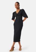 BUBBLEROOM Structure Puff Sleeve Dress Black XS