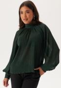 BUBBLEROOM High Collar Structured Blouse Dark green L