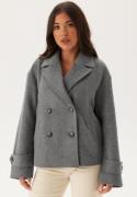 BUBBLEROOM Short Wool Blend Jacket Grey melange L