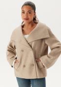 BUBBLEROOM Ava High Neck Short Coat Light beige 36