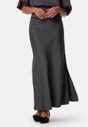 BUBBLEROOM Slit Satin Skirt Grey 46