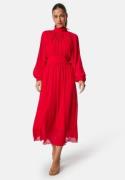 Bubbleroom Occasion Structured Bow Midi Dress Red 40