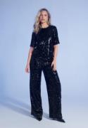 BUBBLEROOM Sequin Wide Trousers Black XS