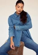 Pieces Pcmaisie Ls Denim Shirt Medium Blue Denim XS