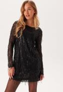 ONLY Onlanika Spacy Ls Short Dress  Black Detail:black Sequins XS