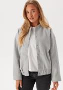 VILA Visille Oversize Bomber Jacket Light Grey Melange 36