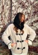 ONLY Onlmali Faux Fur Duffle Coat  Moonbeam/DETAIL BLACKETAIL BLA S