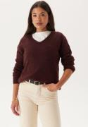 ONLY Onlcamilla V-neck L/S PULLOVER Port Royale Detail:melange S