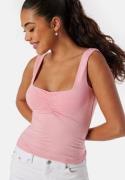 BUBBLEROOM Sweetheart Neckline Tank Top Light pink M