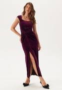 FOREVER NEW Lara Cap Sleeve Velvet Gown Berry 38