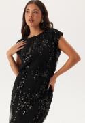 BUBBLEROOM Sequin Mesh Top Black L