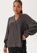 SELECTED FEMME Slfmaddi Ls V-neck Top Volcanic Ash 44