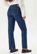 Pieces Pckelly Mw Straight Jeans Dark Blue Denim 30/32