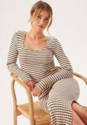 Pieces Pciris Ls Ankle Dress Birch Stripes:Black XS