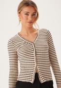 Pieces Pciris Cardigan  Birch Stripes:Black S