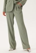 BUBBLEROOM Straight Leg Pleated Suit Pants  Dusty green 40