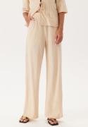 Happy Holly Soft Wide Leg Pants Light beige 44/46