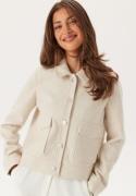 VILA Vijumpy L/S SHORT JACKET - NOO Super Light Natural Me 38