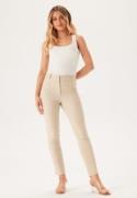 BUBBLEROOM Selene Stretchy Ankle Push-Up Trousers Light beige 46