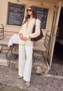 Happy Holly High Waist Wide Suit Pants Cream 52