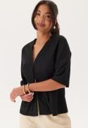 Happy Holly Soft Short Sleeve Blazer Black 44/46