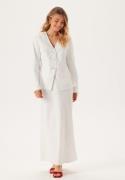 BUBBLEROOM Linen Blend Maxi Skirt Offwhite 38