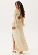 Bubbleroom Occasion Balloon Sleeve Wrap Gown Floral L