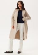 VERO MODA Vmfortuneaya Long Coat Oatmeal Detail:Melange S