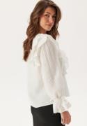 VERO MODA Vmkausa Frill Ls Top Snow White S