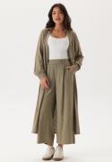 Happy Holly Linen Shirt Dress Khaki green 48/50