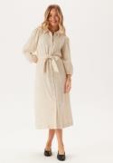 YAS Yasflaxy 3/4 LINEN SHIRT DRESS Birch 36