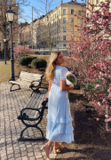 Happy Holly Flounce Dress Light blue 48/50